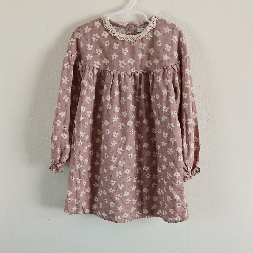 Next Girls Long Sleeve Cotton Dress